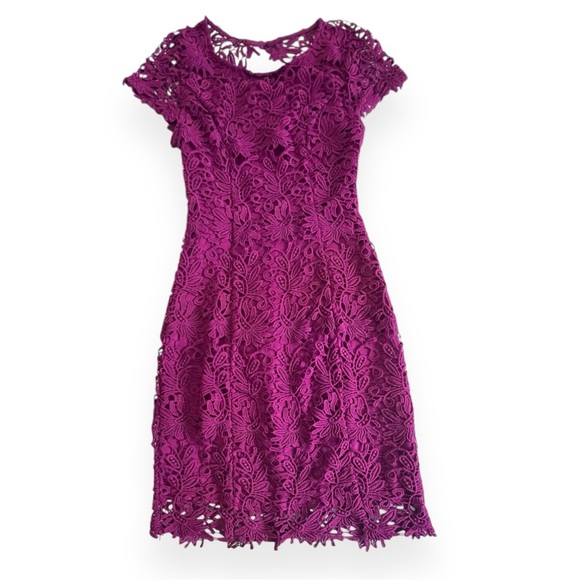Lulus Hidden Talents Backless Magenta Lace Dress XS - Picture 12 of 12